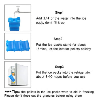 Paquetes De Hielo Reutilizables Para Almacenamiento De Leche