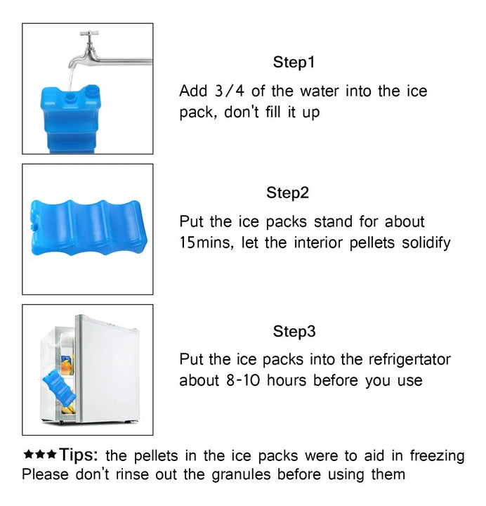 Paquetes De Hielo Reutilizables Para Almacenamiento De Leche