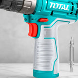 Taladro Inalámbrico Total 3/8 12v 2 Baterías + Maletín - Turquesa