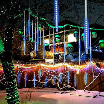 Set 2 Extensiones 10 Tubos Con Luces Navideñas Led