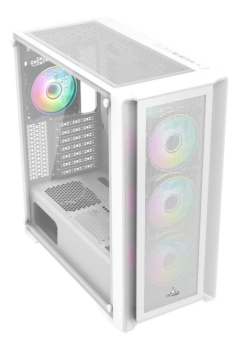 Chasis Gamer Iceberg Titan M16 Blanca X4 Argb Fans Blanco
