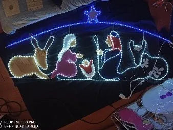 Figuras Navideñas En Luz Led Azul