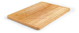 Tabla De Cortar Picar En Madera Bamboo Cocina 40x28 Cm Lisa Con Ranuras
