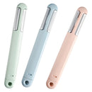 Cuchillo Pelador 3 En 1 Multifuncional Acero Inoxidable Color Plateado