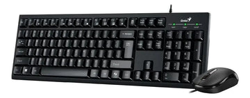 Kit Teclado Y Mouse Genius Usb Km-100se Español Mouse Negro Teclado Negro