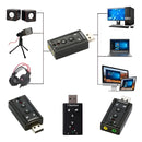 Adaptador de sonido USB 2.0 externo de 7.1 canales, con color negro NF-e