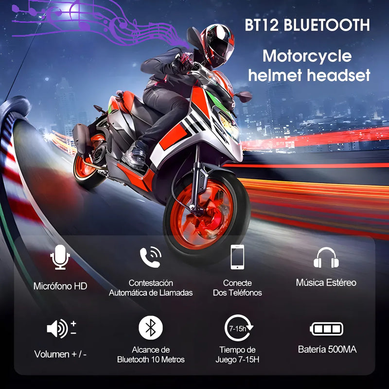 Auriculares Bluetooth 5.0 Cool Helmet Con Micrófono