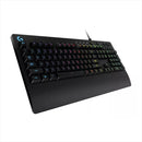 Teclado Logitech G Serie G QWERTY Romer-G inglés US color negro con luz RGB