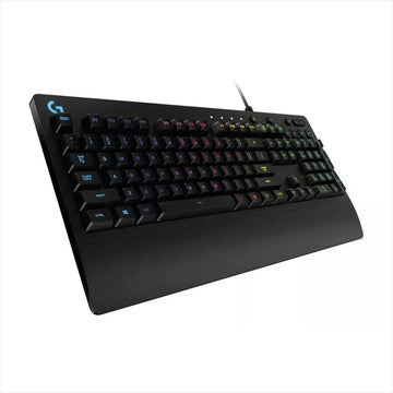Teclado Logitech G Serie G QWERTY Romer-G inglés US color negro con luz RGB