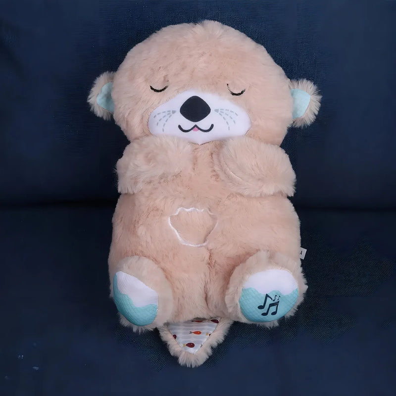 Peluche Realista Nutria Bebe Estimulacion Sensorial Sonido, Color Marrón claro