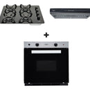 Combo Funcional Estufa De Empotrar 60x43 + Campana+ Horno Gn Color Negro