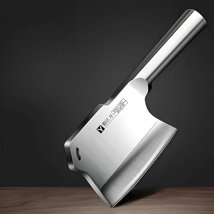 Hacha Carnicero Huesos Cuchillo Stainless Steel Inoxidable Color Plateado