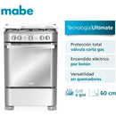 Estufa De Piso A Gas 60 Cm Inox Mabe Emc6050nfx1
