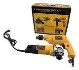Combo Taladro Percutor 1/2 Y Pulidora De 4 1/2 Millenium Amarillo 60 Mhz