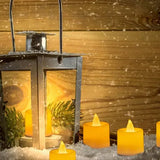 24 Velas Ligeras Electrónicas De Led Con Efecto Llama Luz Amarilla - Cilindro