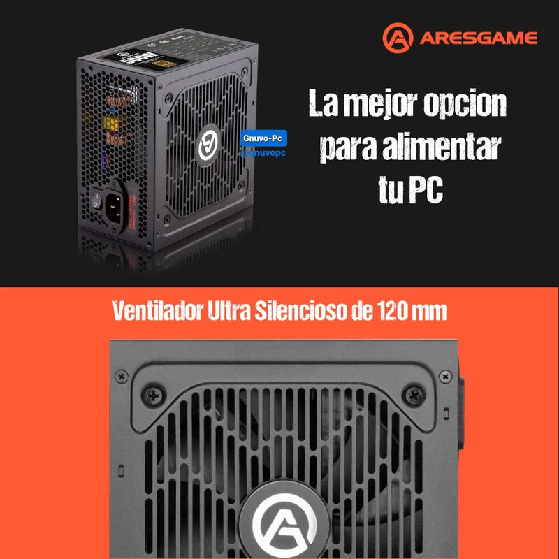 Fuente De Poder 500w Bronce 80+ Reales 500 W 80 Plus Bronze Negro