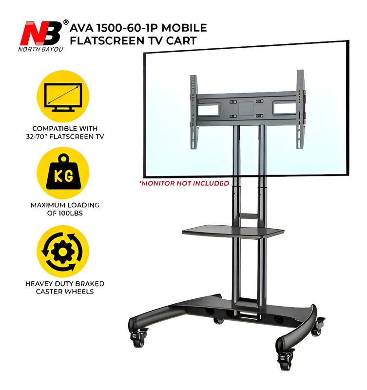 Rack De Pedestal Para Tv De 32 A 70 Nb Ava 1500 60 1p Color Negro