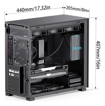 Caja De Pc Jonsbo D41 Mesh Sc Atx Negra Soporte Rtx 4090 Black