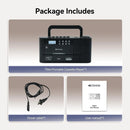 Radio Am Fm Onda Corta Sonido Sintonia Fina Blue Usb Sd Mp3 Negro
