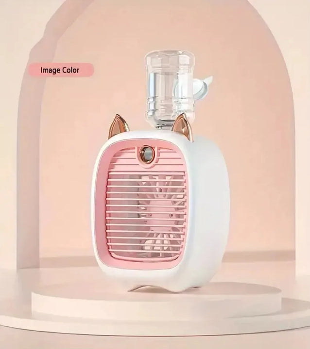 Humidificador Difusor Mini Ventilador Recargable Usb De Mesa - Disponible