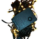Serie Navideña Luz Led Calida X100 Luces Cable Verde Paq. X1