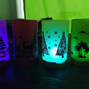 Faroles Noche De Velitas Navideños!!!!con Led De Colores