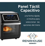 Freidora Horno De Aire 12 L Renahouse Rh-97 Pantalla Tactil Negro