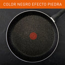 Sartén Imusa Titanium Force 30cm Antiadherente Tapa Vidrio Color Negro