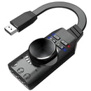 Tarjeta De Sonido Gamer Usb De 7.1 Control Vol Gs3 Mark Ii