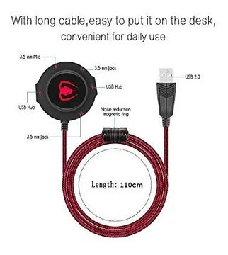 Tarjeta De Sonido Externa Micolindun Hubs Audio A Usb 3.5mm