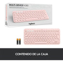Logitech K380 Teclado Bluetooth Multi dispositivo Rosado Color del teclado Rosa Idioma Español