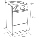 Estufa De Piso Con Horno Abba 4 Pts Gn Gris At 101-5n G