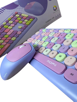 Mofii 666 Teclado Ratón Combo Inalámbrico 2,4 G Color Mixto