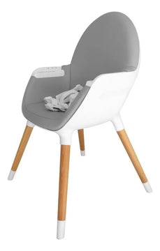 Silla De Comer Carestino Neo Gris Claro Doble Bandeja 2 En 1