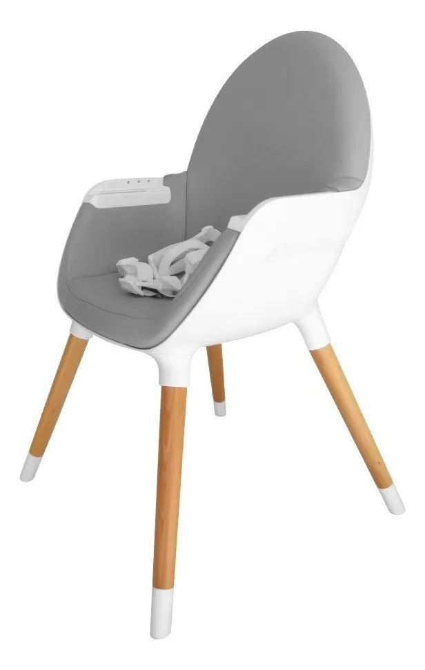 Silla De Comer Carestino Neo Gris Claro Doble Bandeja 2 En 1