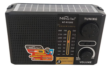 Radio Portátil Carga Solar Bocina Reproductor Música Usb Tf