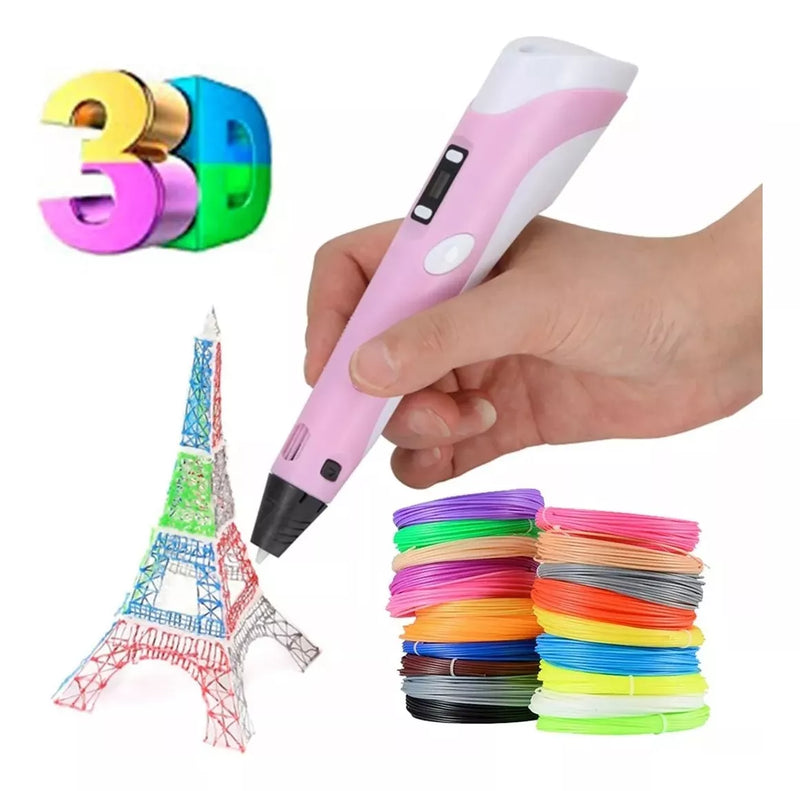 Lápiz 3d Pen Boligrafo Impresión 3d Dibujo + Filamentos