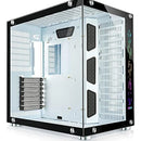 Gim Atx Mid-tower Case White Gaming Pc Case 2 Paneles De Vid White-glass