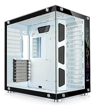 Gim Atx Mid-tower Case White Gaming Pc Case 2 Paneles De Vid White-glass
