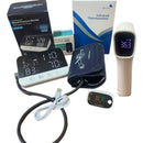 Kit De Salud Tensiómetro Recargable+termómetro+oximetro Blanco Con Negro