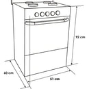 Estufa De Piso Con Horno Abba 4 Pts Gn Ag101-5n Negro