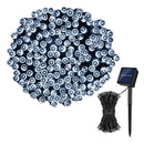 Serie Navideña Solar Exterior Luces 300 Leds 32m Blanco