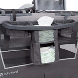 Centro De Cuidado Cuna De Viaje Con Moisés Cambiador Y Luz N