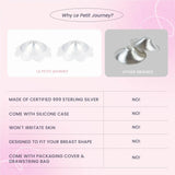 Tazas De Lactancia Originales De Plata Pura 999 Con Almohadi