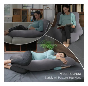 Almohada Para Embarazo En Forma De S Gris