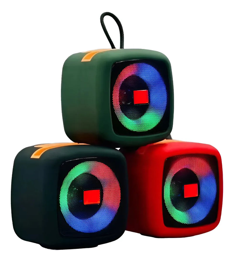 Mini Parlante Portátil Bluetooth Luz Led Porta Celular X911 Vario