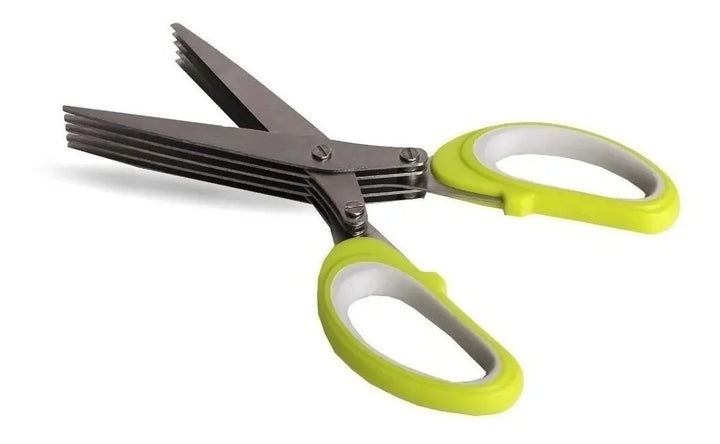 Tijeras Cocina 5 Hojas Vegetales Hierbas Acero Inoxidable