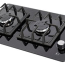 Estufa De Empotrar Vidrio Templado 2pt Gas Propano 6040 Negro