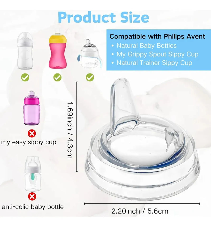Vaso Entrenador Avent Antiderrame + 2 Boquillas 9 Onzas Rosa