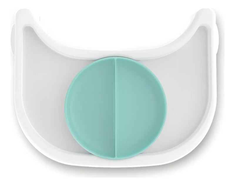Silla Comedor Para Bebes Con Platos Color Gris